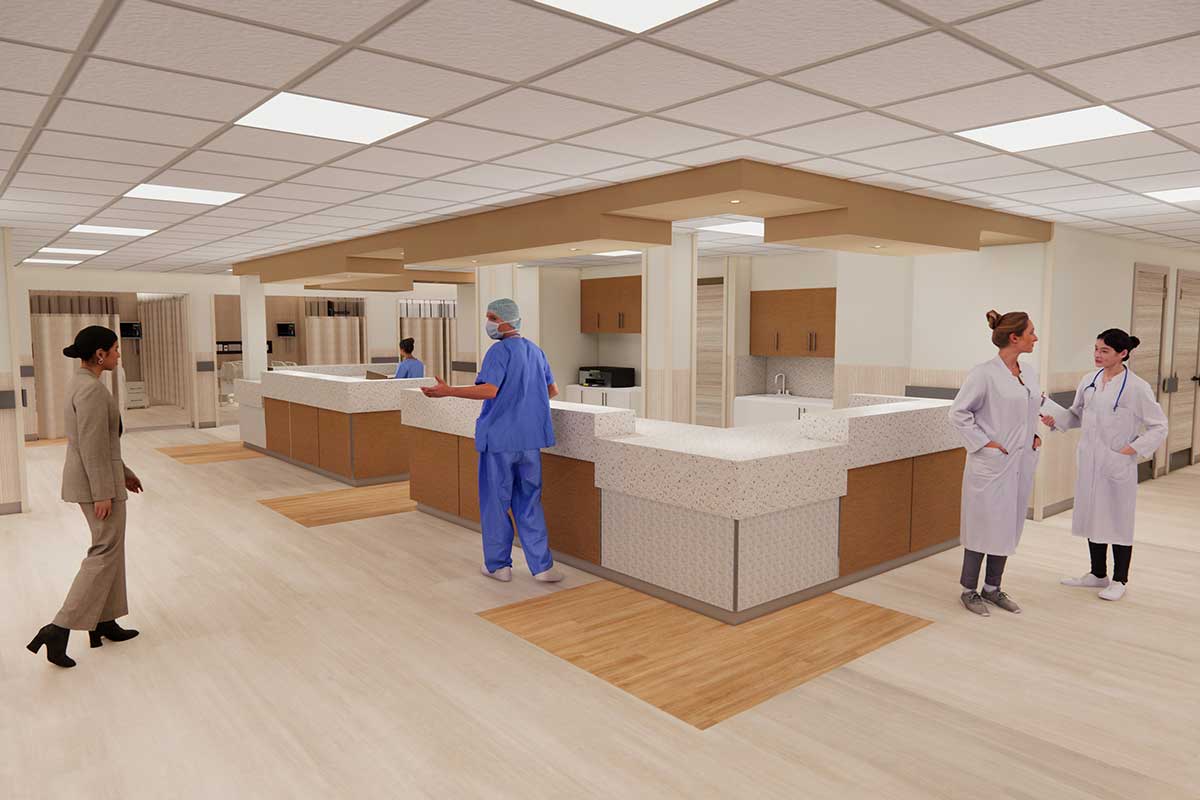 rendering of new emergency department